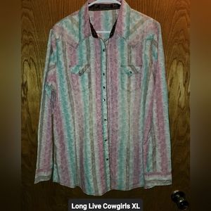 Long Live Cowgirls XL long sleeve western shirt